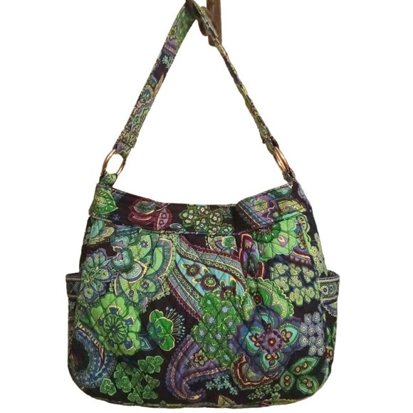 ECVera Bradley Reversible Paisley Shoulder BagBlue Multi10" x 13" x 5"